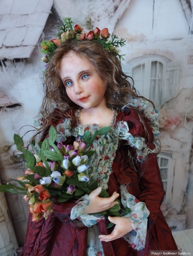 Цветочная фея (кукла с букетом цветов) (фото 6)
