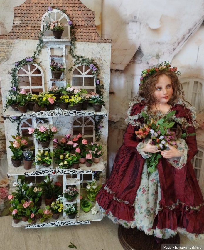 Цветочная фея (кукла с букетом цветов) (фото 2)