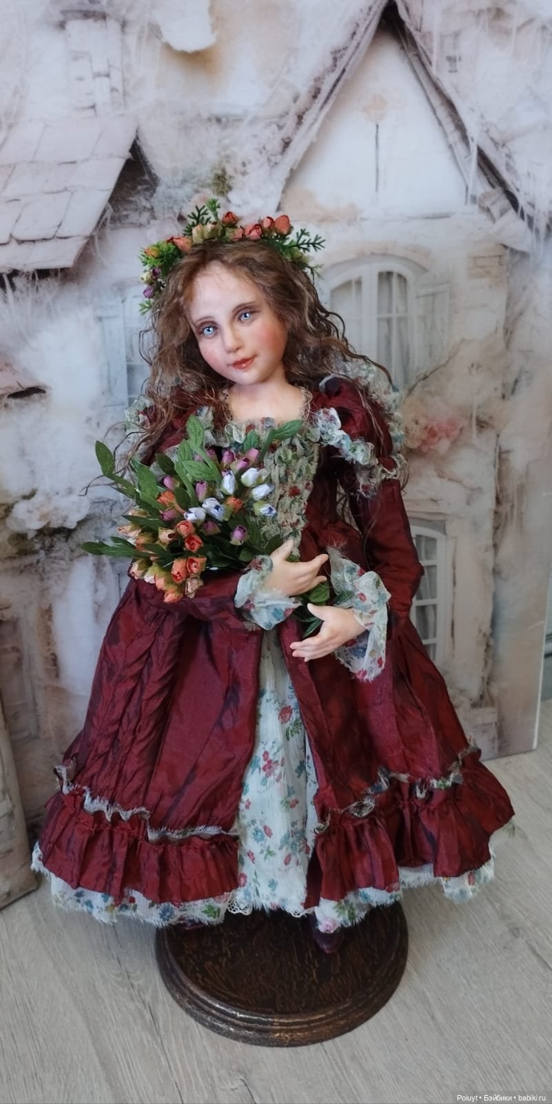 Цветочная фея (кукла с букетом цветов) (фото 5)
