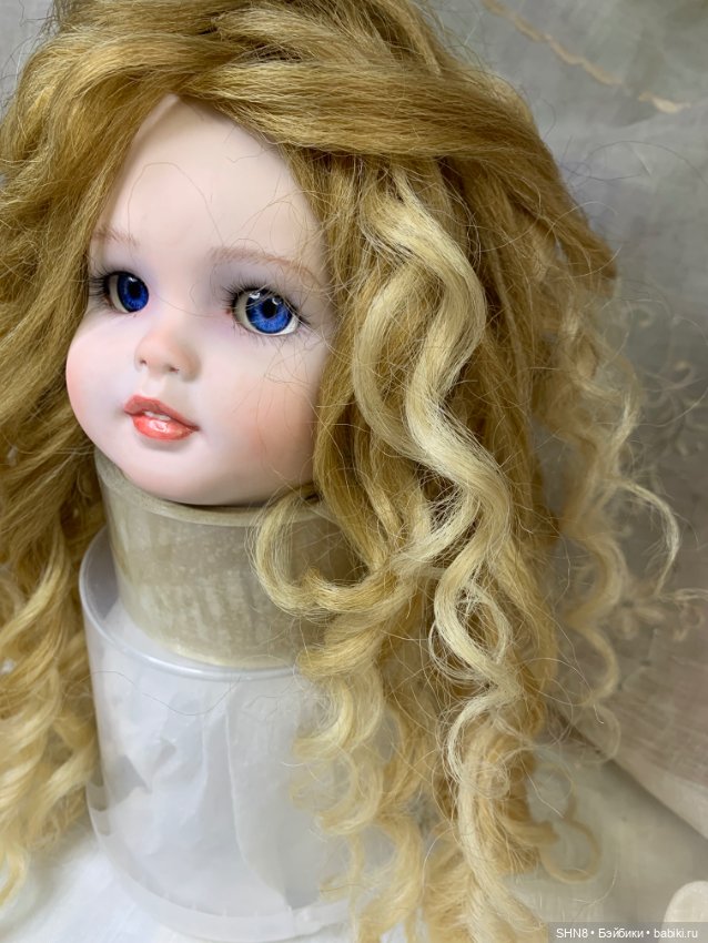Парик длинный блонд — Парики и волосы (мохер) для кукол (фото 2)