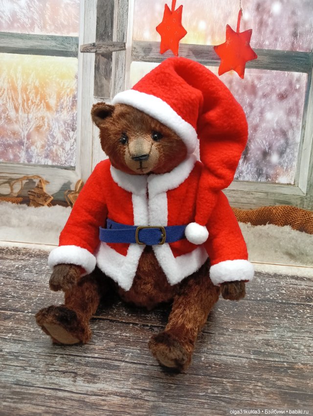 Мишка-Санта — Авторские игрушки