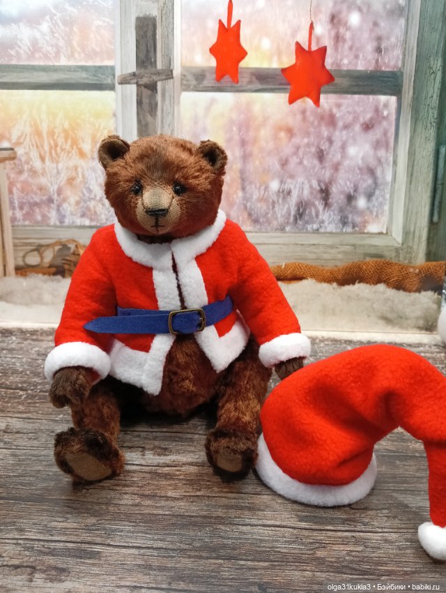 Мишка-Санта — Авторские игрушки (фото 3)