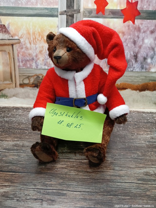 Мишка-Санта — Авторские игрушки (фото 9)