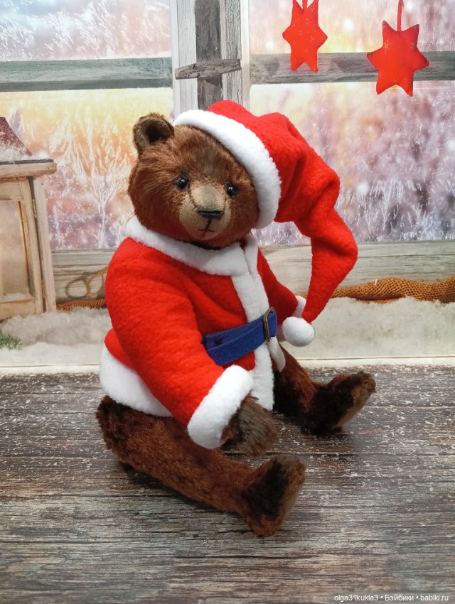 Мишка-Санта — Авторские игрушки (фото 5)