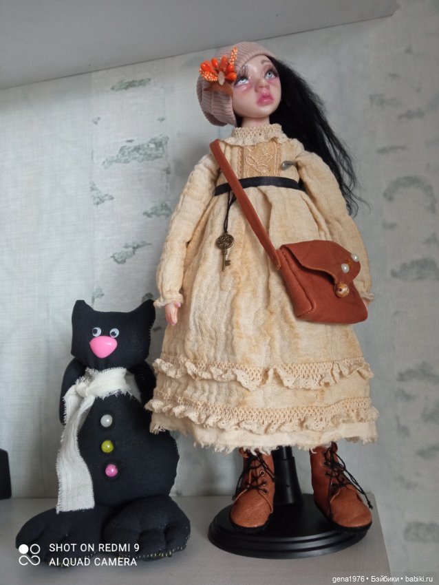 Кукла Лизонька и кот — Авторские куклы (фото 5)