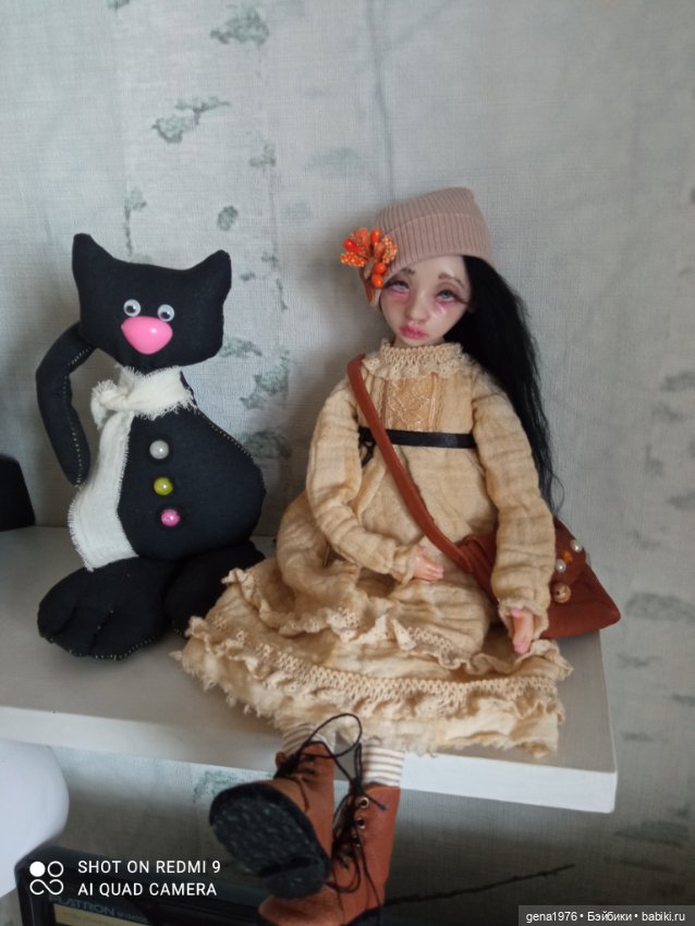 Кукла Лизонька и кот — Авторские куклы (фото 2)