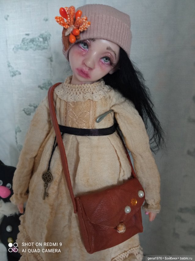 Кукла Лизонька и кот — Авторские куклы (фото 4)