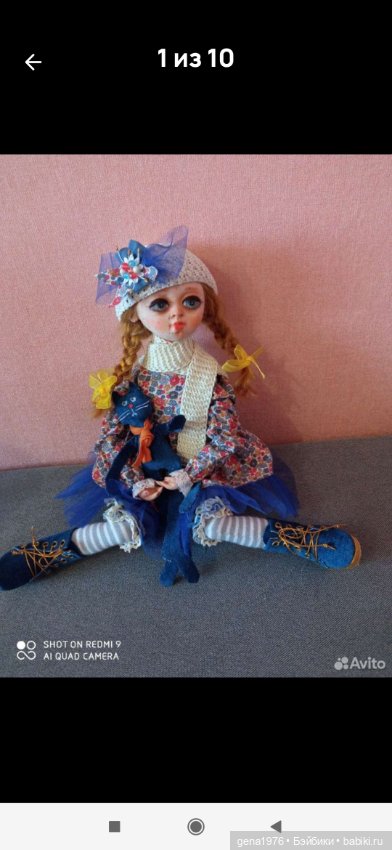 Лера девочка с котиком — Авторские куклы (фото 7)