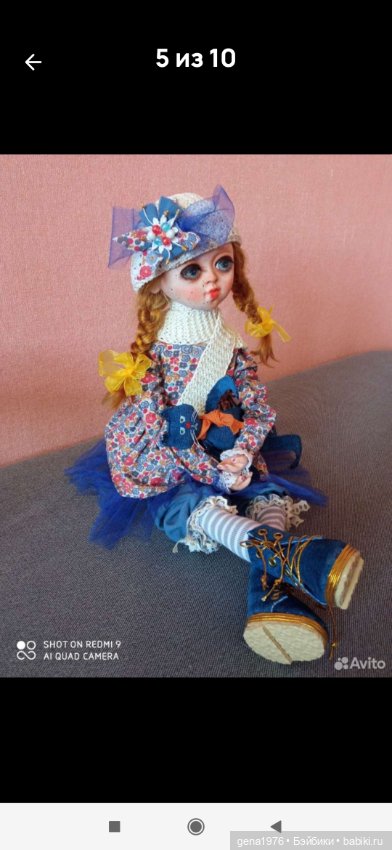 Лера девочка с котиком — Авторские куклы (фото 4)