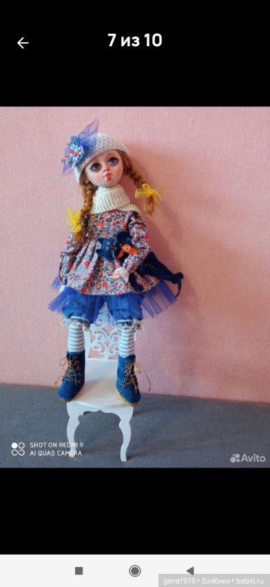 Лера девочка с котиком — Авторские куклы