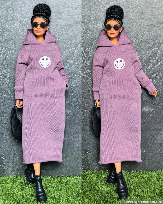 Платье-худи на пышку Барби