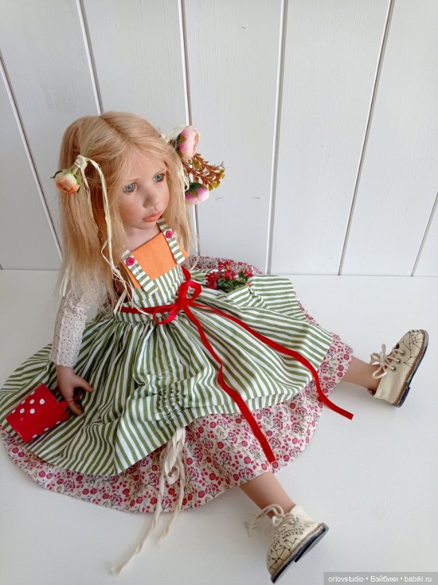 🍎🍒🍉🍄Сарафан для Цвергназе/Zwergnase ростом 65 см (фото 10)