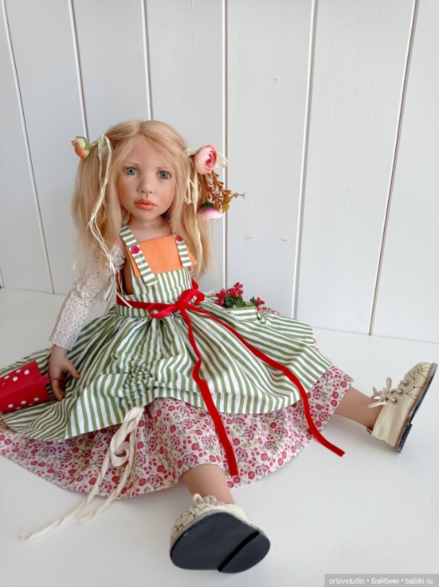 🍎🍒🍉🍄Сарафан для Цвергназе/Zwergnase ростом 65 см (фото 8)