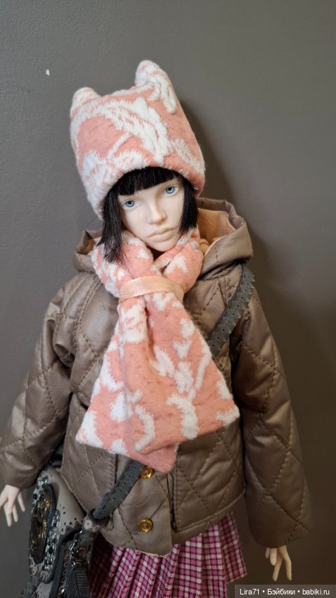 Шапка с ушками и шарф для девочек 1/4 (фото 3)