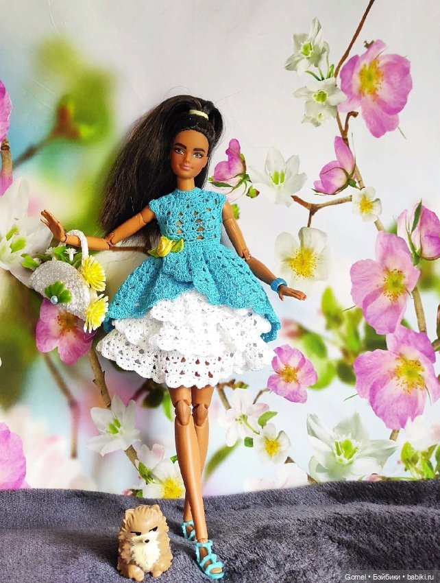 МК "Прага" по вязанию платья для куклы Барби (фото 7)