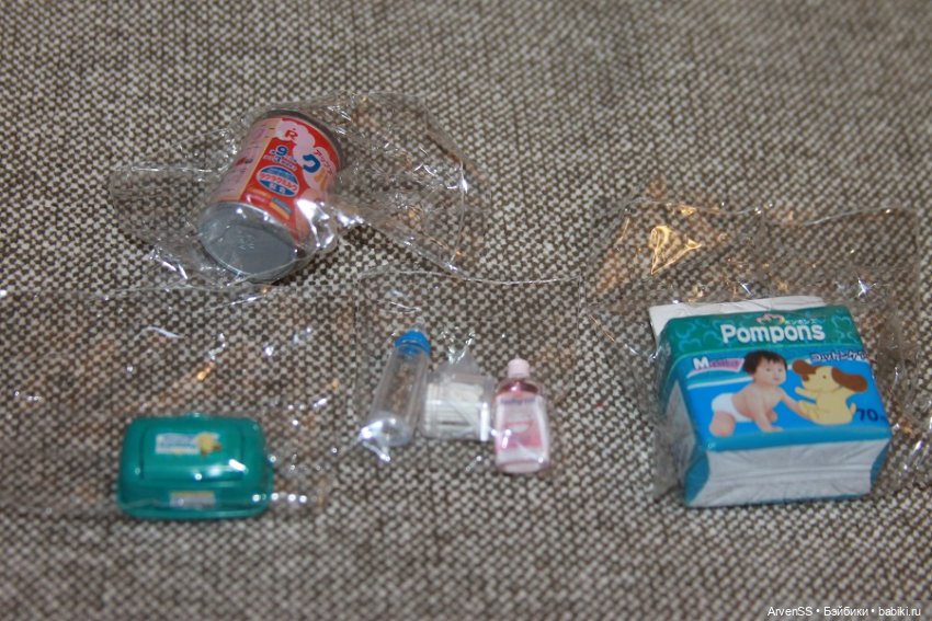 Набор миниатюры (косметика и уход за ребенком) японской фирмы Re-ment (фото 6)