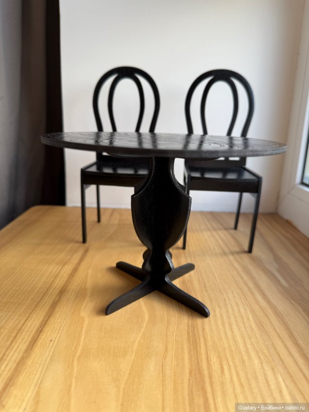 Стол и стулья 1/6 — Кукольная мебель (фото 4)