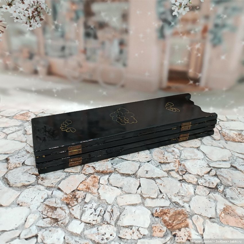 Ширма лаковая инкрустация перламутром (фото 6)