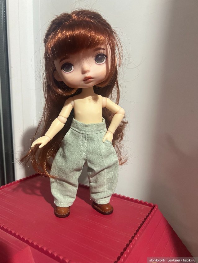 Комплект для малышек Монст из варёного хлопка (фото 2)