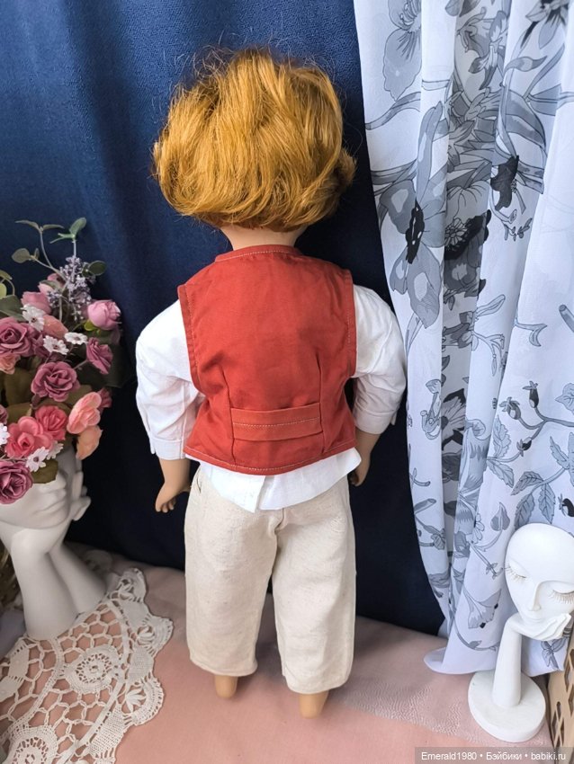 Фарфоровая кукла мальчик Германия 90е (фото 3)