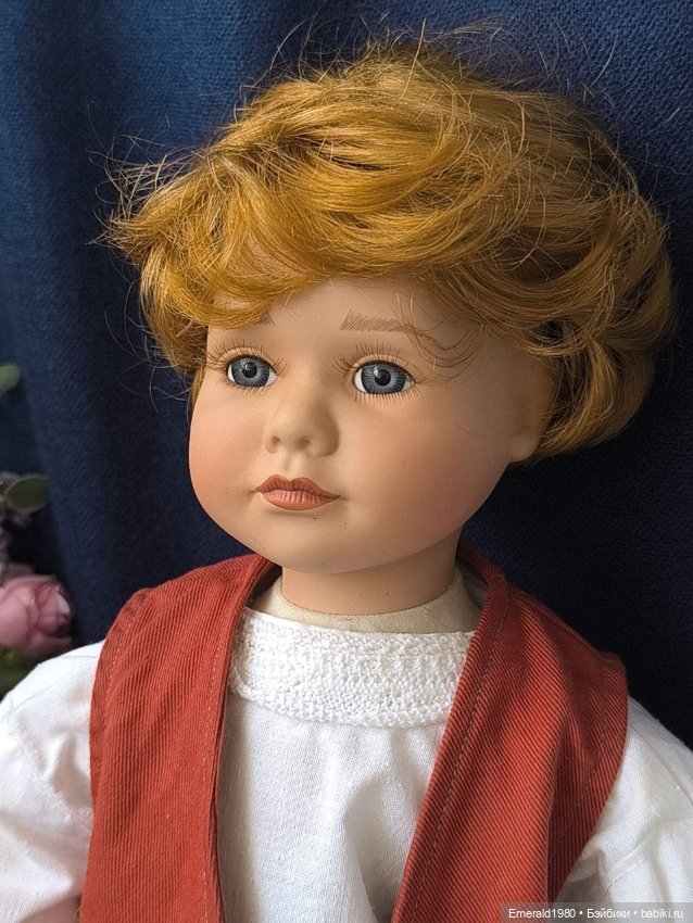 Фарфоровая кукла мальчик Германия 90е (фото 5)