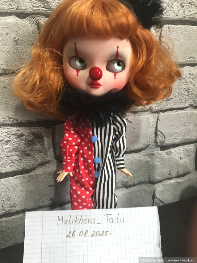 Кукла Блайз Blythe ICY клоун кастом (фото 8)