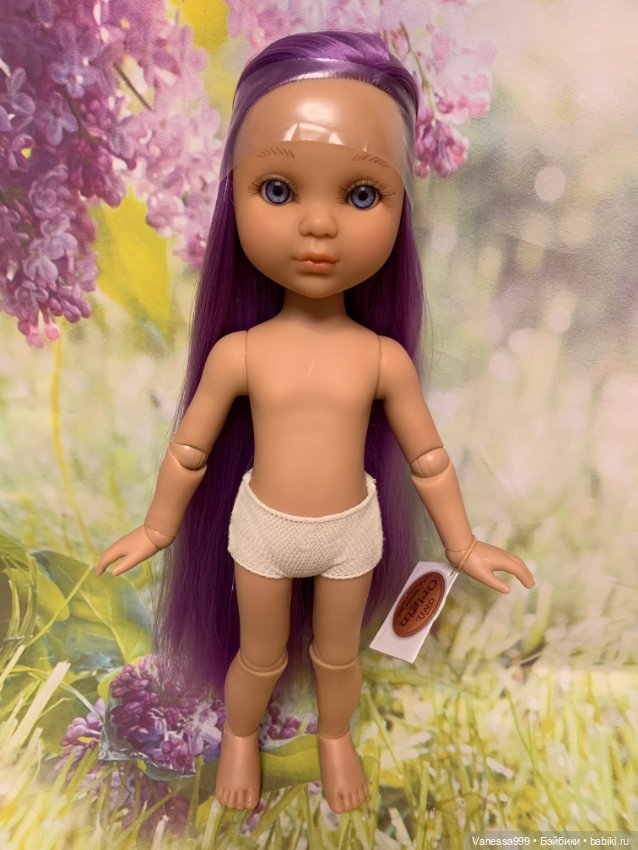 Красивая Ева с фиолетовыми волосами(тело шарнирное) от Berjuan