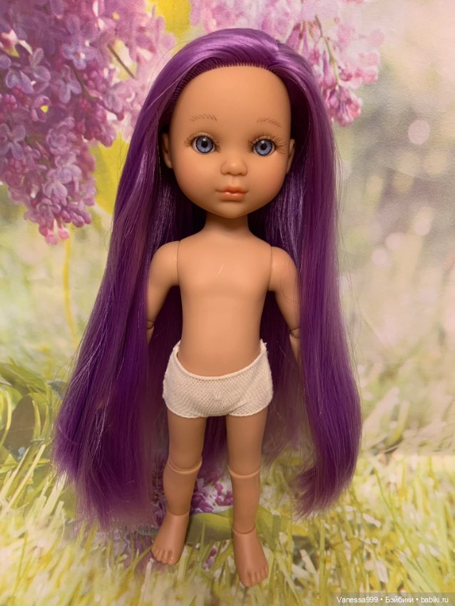 Красивая Ева с фиолетовыми волосами(тело шарнирное) от Berjuan