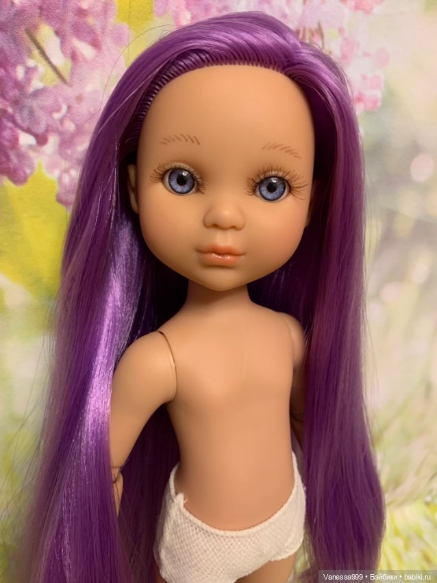 Красивая Ева с фиолетовыми волосами(тело шарнирное) от Berjuan