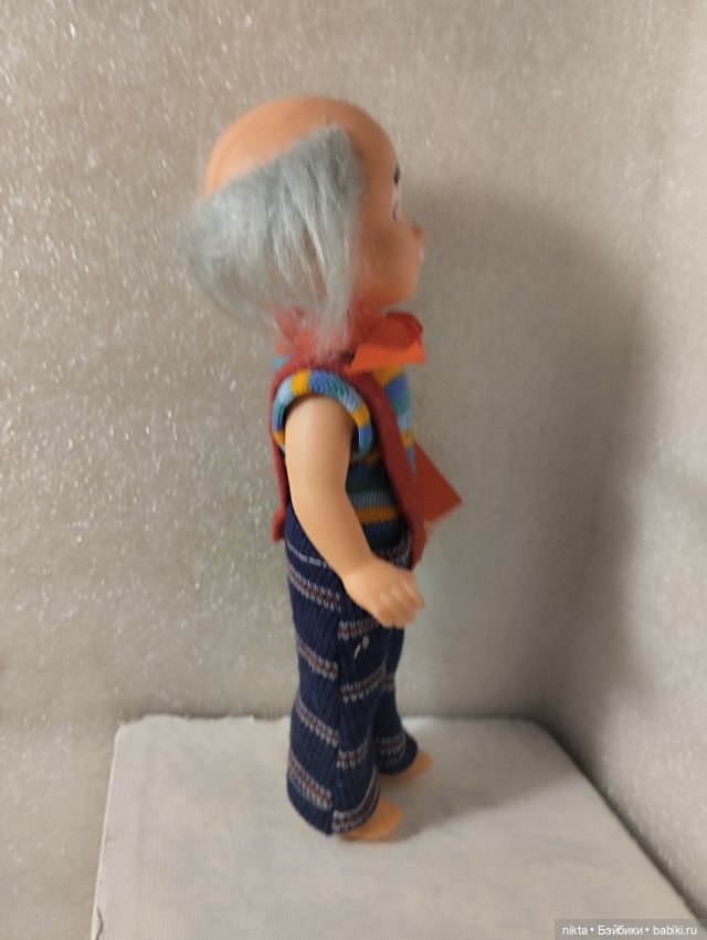 Белый клоун. Кукла ГДР. 19 см (фото 4)