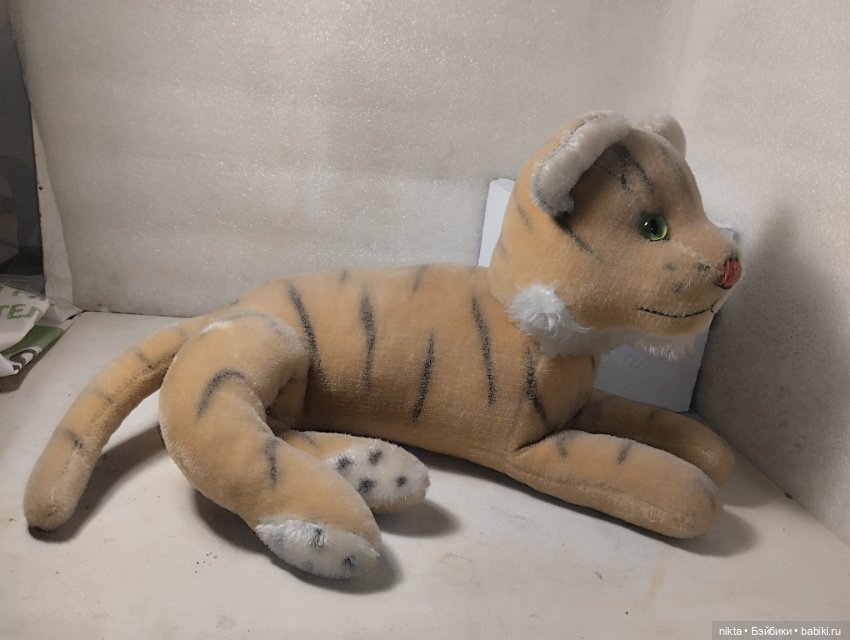 Мягкая игрушка времен СССР Старенький тигр (фото 2)