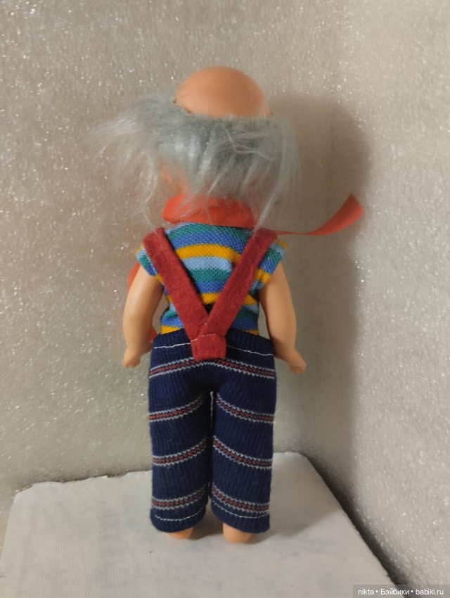 Белый клоун. Кукла ГДР. 19 см (фото 3)