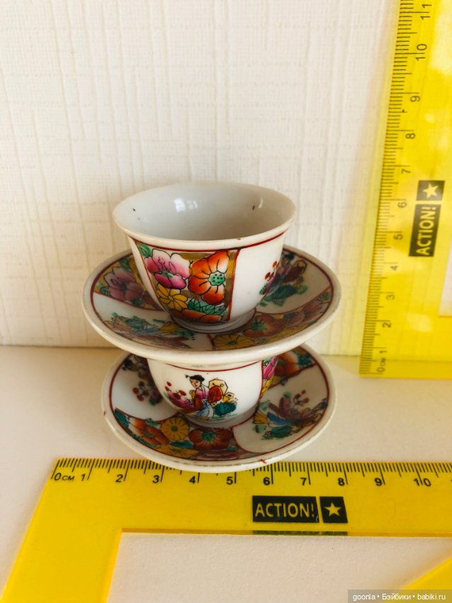 Две чайные пары — Аксессуары для кукольных фотосессий (фото 3)