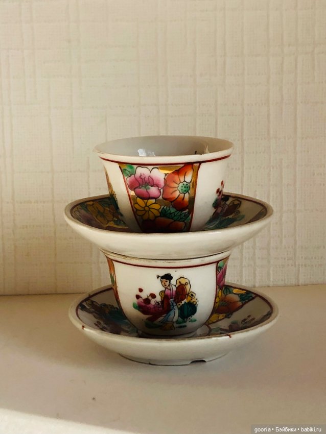 Две чайные пары — Аксессуары для кукольных фотосессий (фото 4)