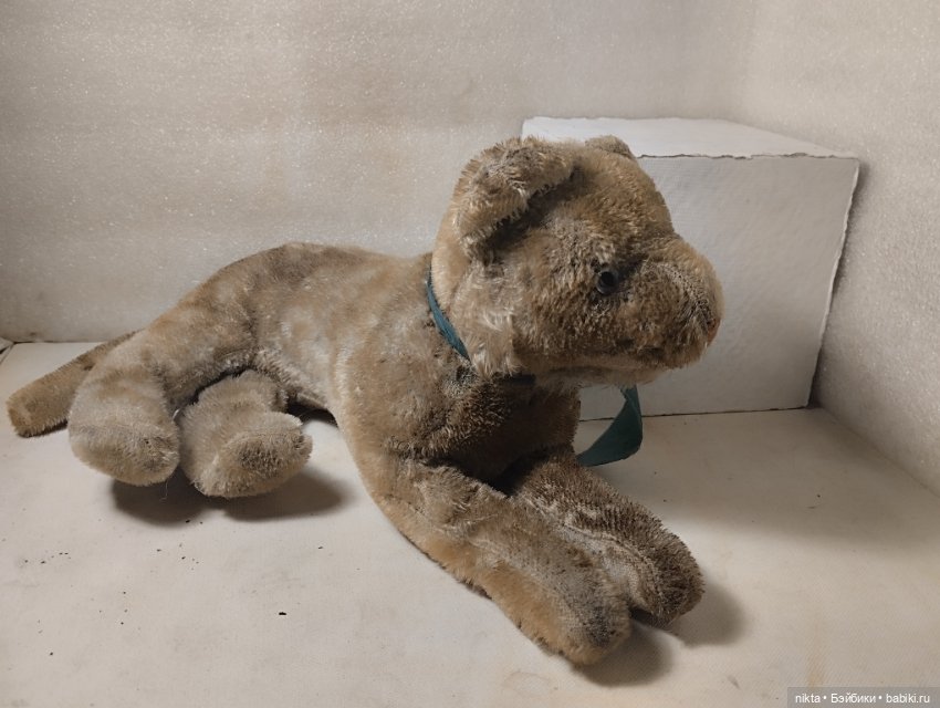 Мягкая игрушка времен СССР Старенький лев