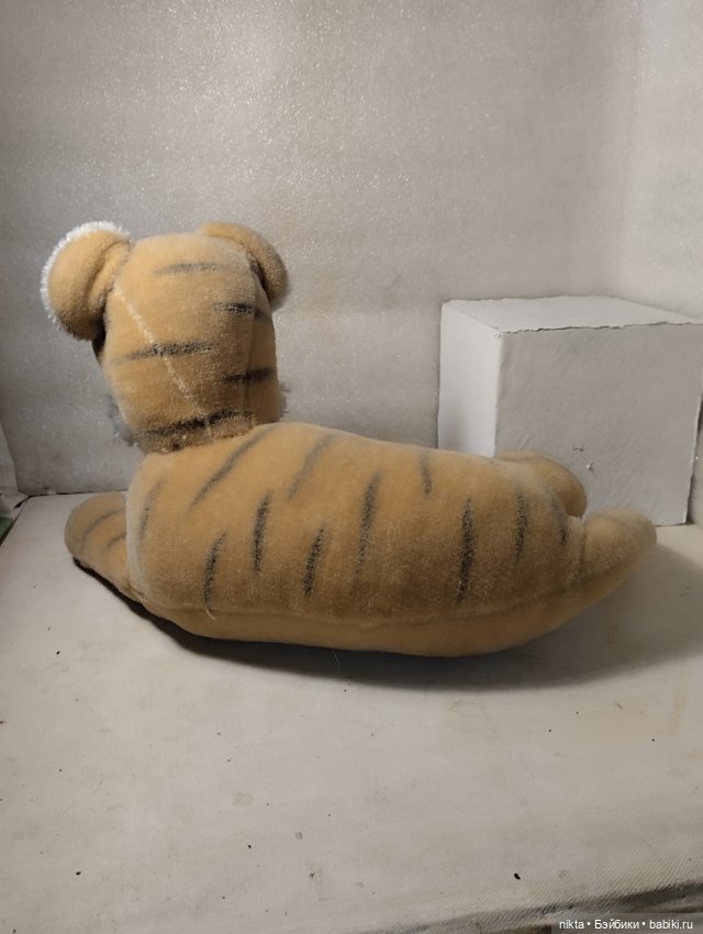 Мягкая игрушка времен СССР Старенький тигр (фото 4)