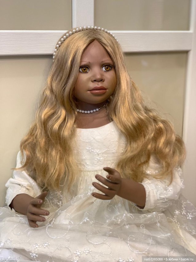 Коллекционная большая кукла фарфоровая (фото 3)