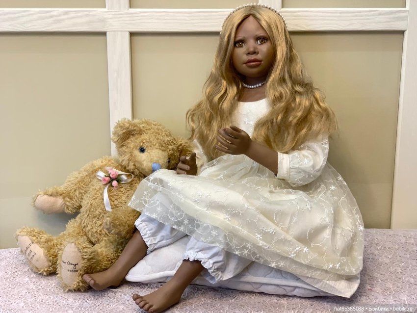 Коллекционная большая кукла фарфоровая (фото 4)