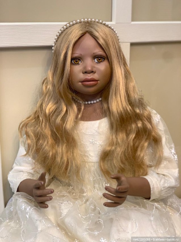 Коллекционная большая кукла фарфоровая (фото 9)