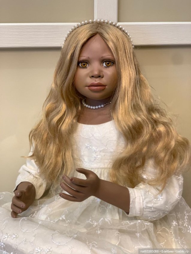 Коллекционная большая кукла фарфоровая (фото 2)