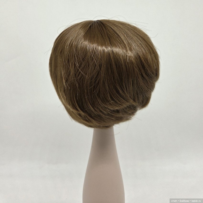 Парик для кукол, волосы короткие, цв.русый (10М), обхват головы 27 см, П-07 (фото 2)