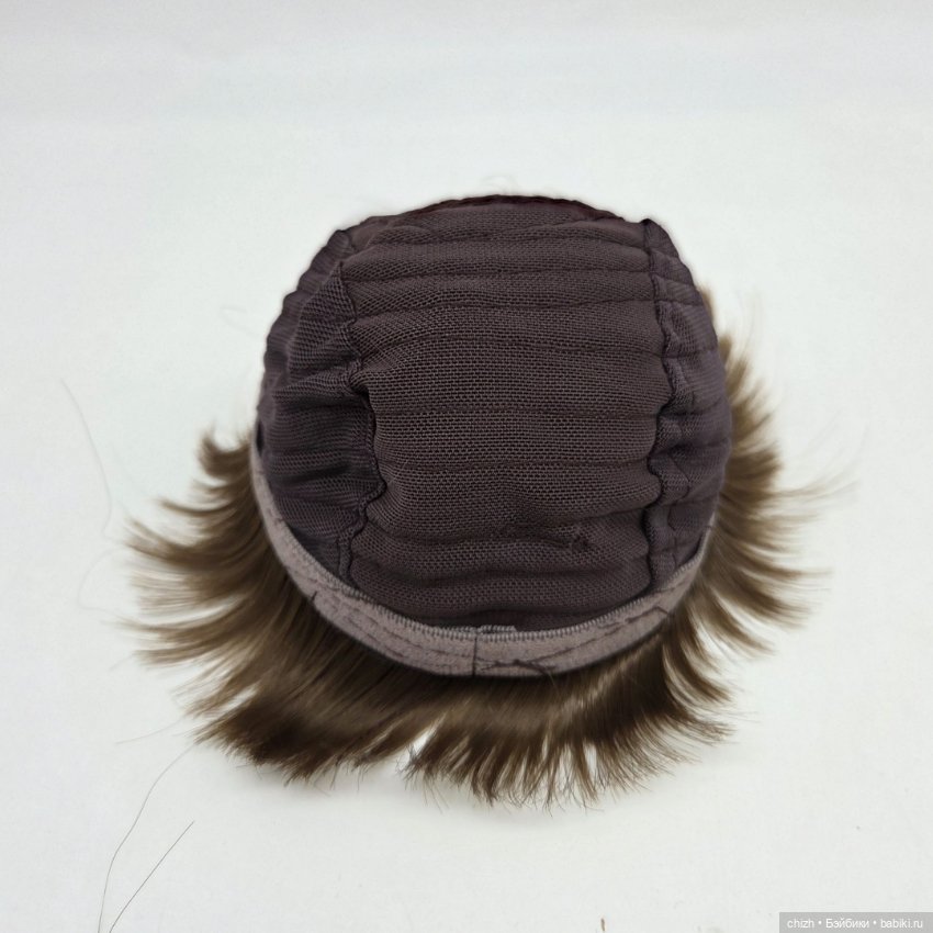 Парик для кукол, волосы короткие, цв.русый (10М), обхват головы 27 см, П-07 (фото 6)