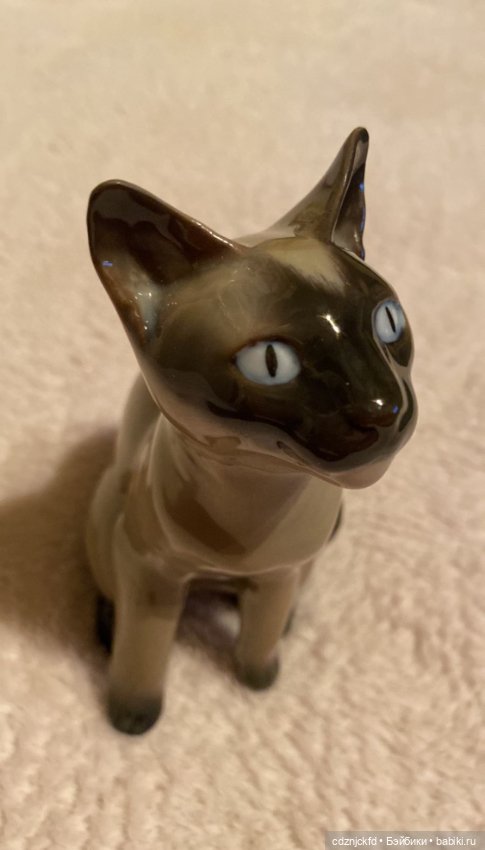 Фарфоровая фигура Сиамский кот Bing & Grondahl (фото 4)