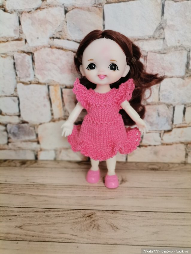 Вязаные платьица для кукол формата Баболи (фото 6)