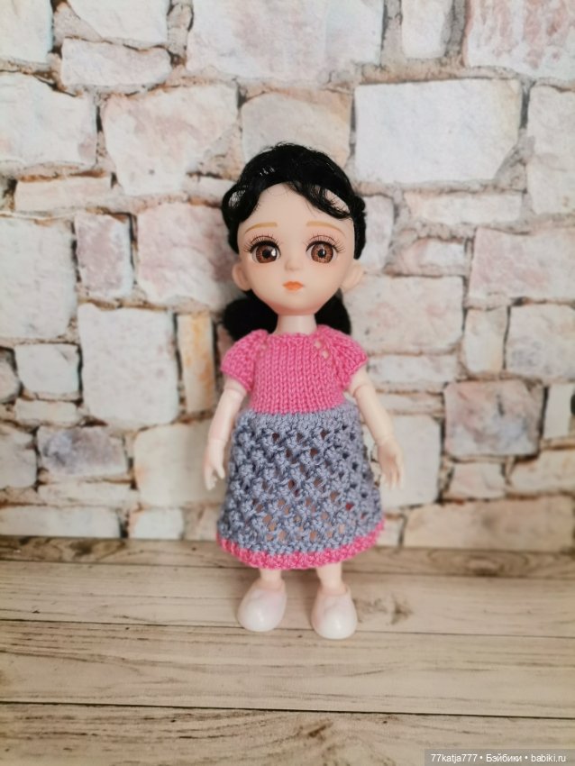 Вязаные платьица для кукол формата Баболи (фото 8)