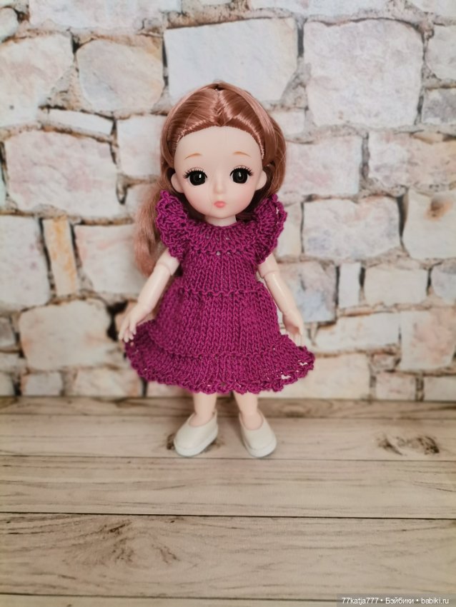 Вязаные платьица для кукол формата Баболи (фото 5)