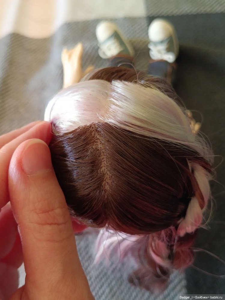 Паричок для Landoudou, тини-бжд 1/6 и других куколок с головкой 15,5 см (фото 7)