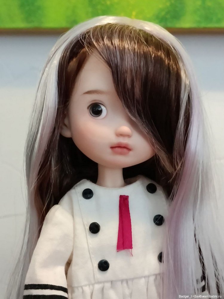 Паричок для Landoudou, тини-бжд 1/6 и других куколок с головкой 15,5 см