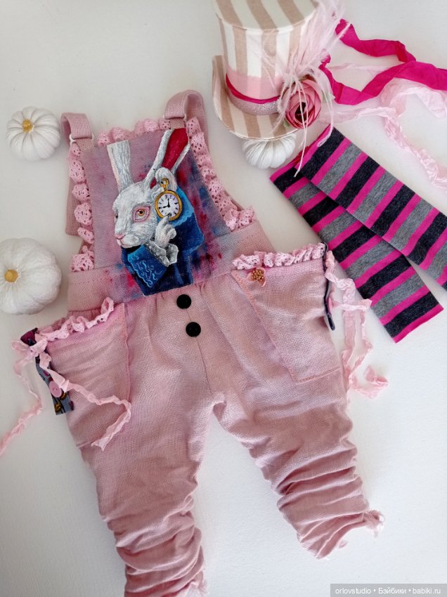 🎩🐰💗Комплект в стиле Шляпника для Готц/50 (фото 2)