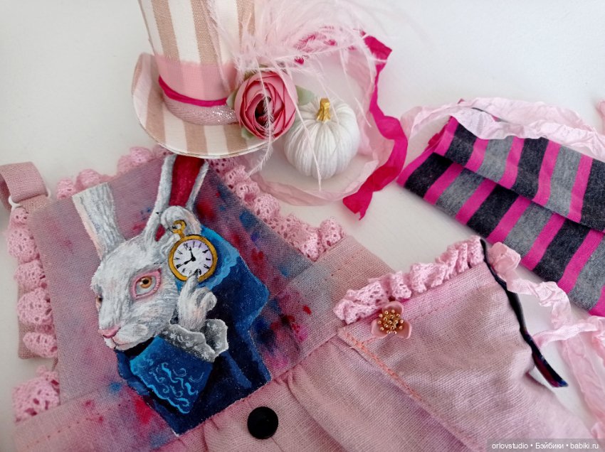 🎩🐰💗Комплект в стиле Шляпника для Готц/50 (фото 6)